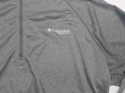 Playera Manga Larga Columbia Grande L Gris Cierre Corto (Usado)