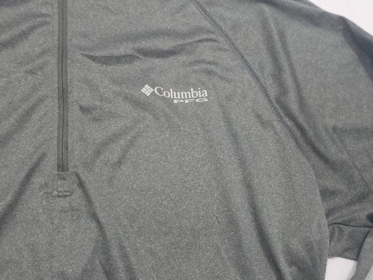 Playera Manga Larga Columbia Grande L Gris Cierre Corto (Usado)