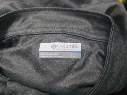 Playera Manga Larga Columbia Grande L Gris Cierre Corto (Usado)