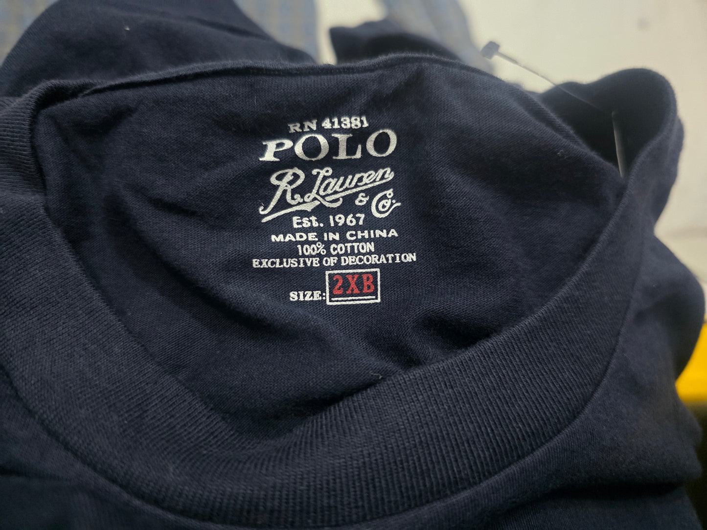 Playera Ralph Lauren 2XB Big Azul pony Rojo (NUEVO)