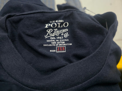 Playera Ralph Lauren 2XB Big Azul pony Rojo (NUEVO)