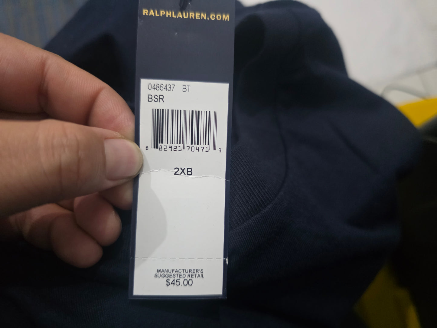 Playera Ralph Lauren 2XB Big Azul pony Rojo (NUEVO)