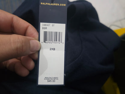 Playera Ralph Lauren 2XB Big Azul pony Rojo (NUEVO)