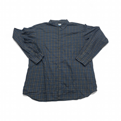 Camisa Columbia 2xl Tall Cuadro Azul Y Verde (Usado)