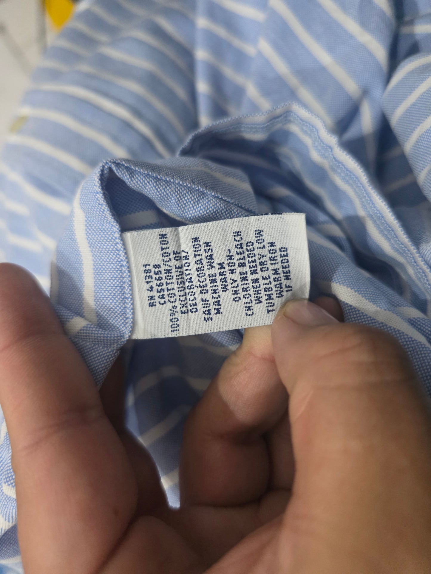 Camisa Ralph Lauren 2xl Azul Claro Lineas Blancas Pony Color (Usado)