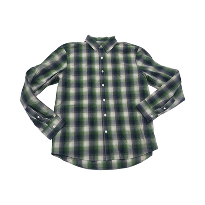 Camisa Michael Kors Mediana M Cuadro Verde Y Azul