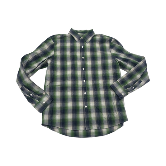 Camisa Michael Kors Mediana M Cuadro Verde Y Azul