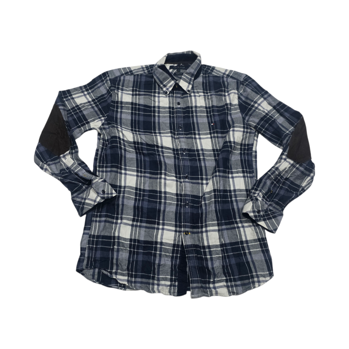 Camisa Regular Fit Tommy Hilfiger 2xl Azul Cuadros
