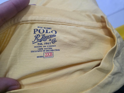 Playera Ralph Lauren 2xb Big And Tall Amarilla (NUEVA)