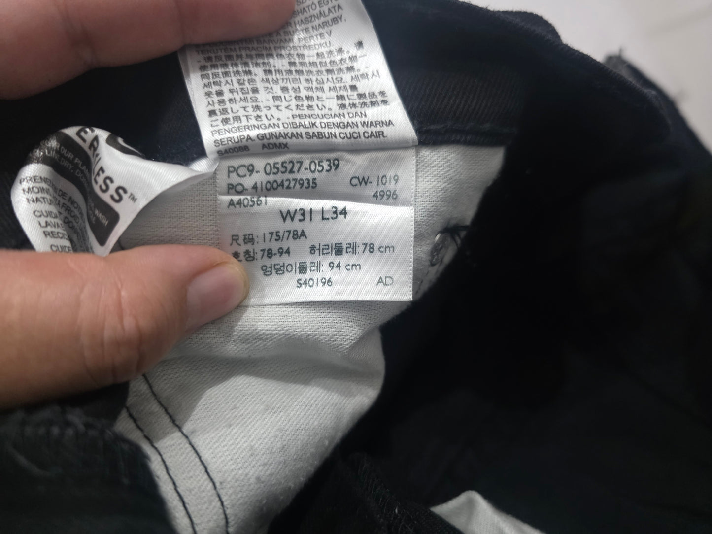 Pantalon Recto Bota Levis 527 31x34 Negro