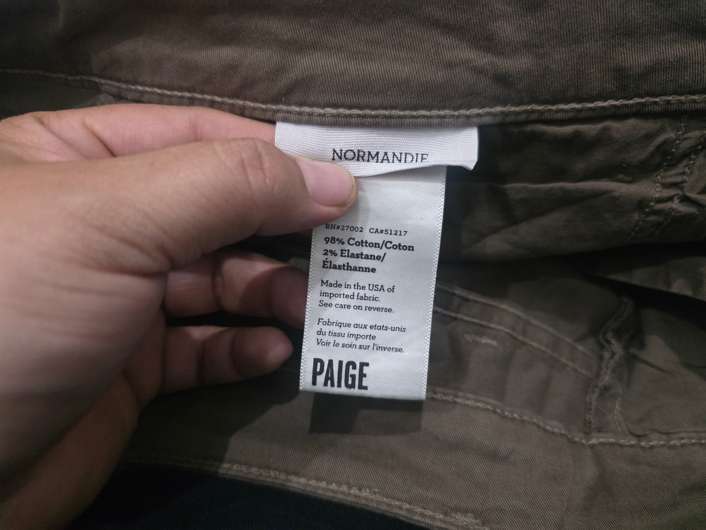 Pantalon Recto Paige 31 Cafe