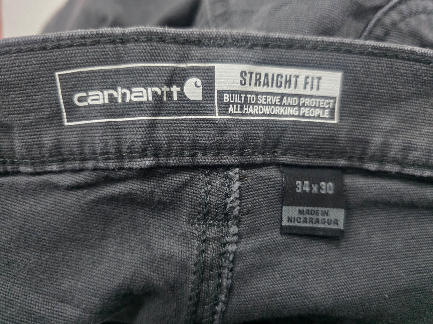 Pantalon Recto Carhartt 34x30 Gris Deslavado