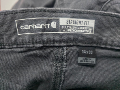Pantalon Recto Carhartt 34x30 Gris Deslavado