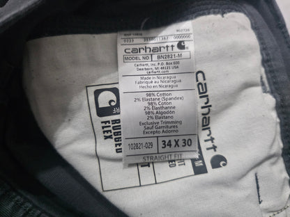 Pantalon Recto Carhartt 34x30 Gris Deslavado