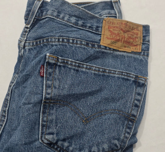 Pantalon Recto Levis 505 36x32 Azul