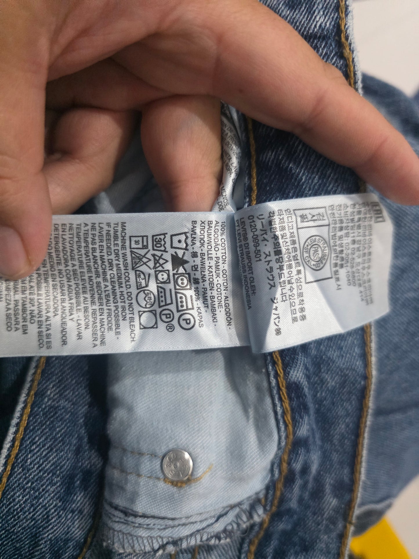 Pantalon Recto Levis 505 36x32 Azul