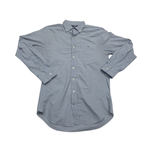 Camisa Slimfit Vineyard Vines Chico S Cuadro Gris