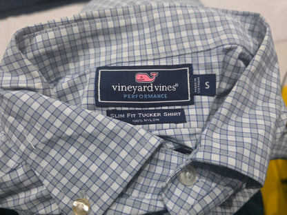 Camisa Slimfit Vineyard Vines Chico S Cuadro Gris