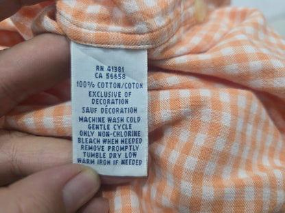 Camisa Ralph Lauren Chico S Naranja Pony Verde