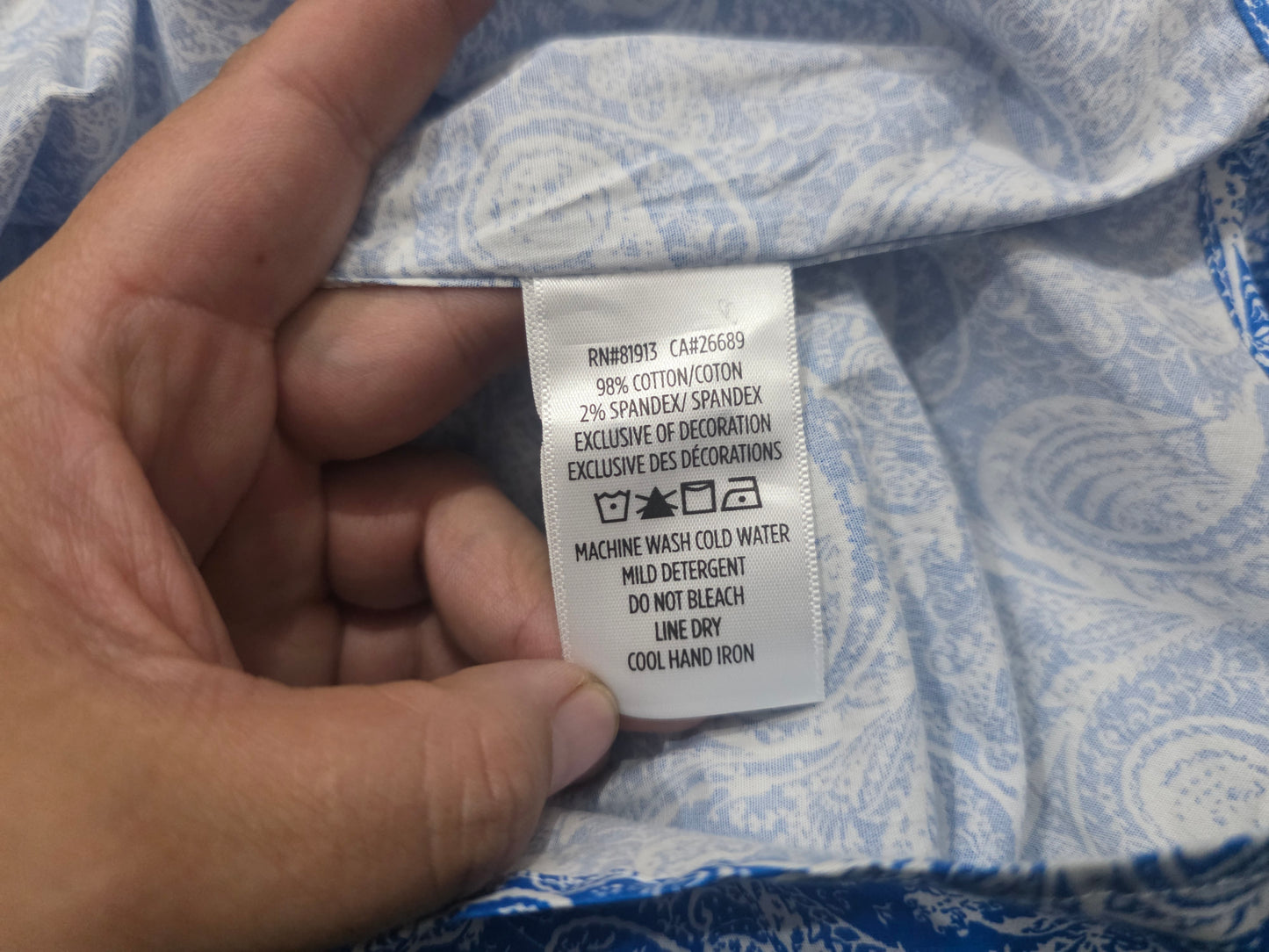 Camisa Robert Graham Chico S Azul Figuras (NUEVO)