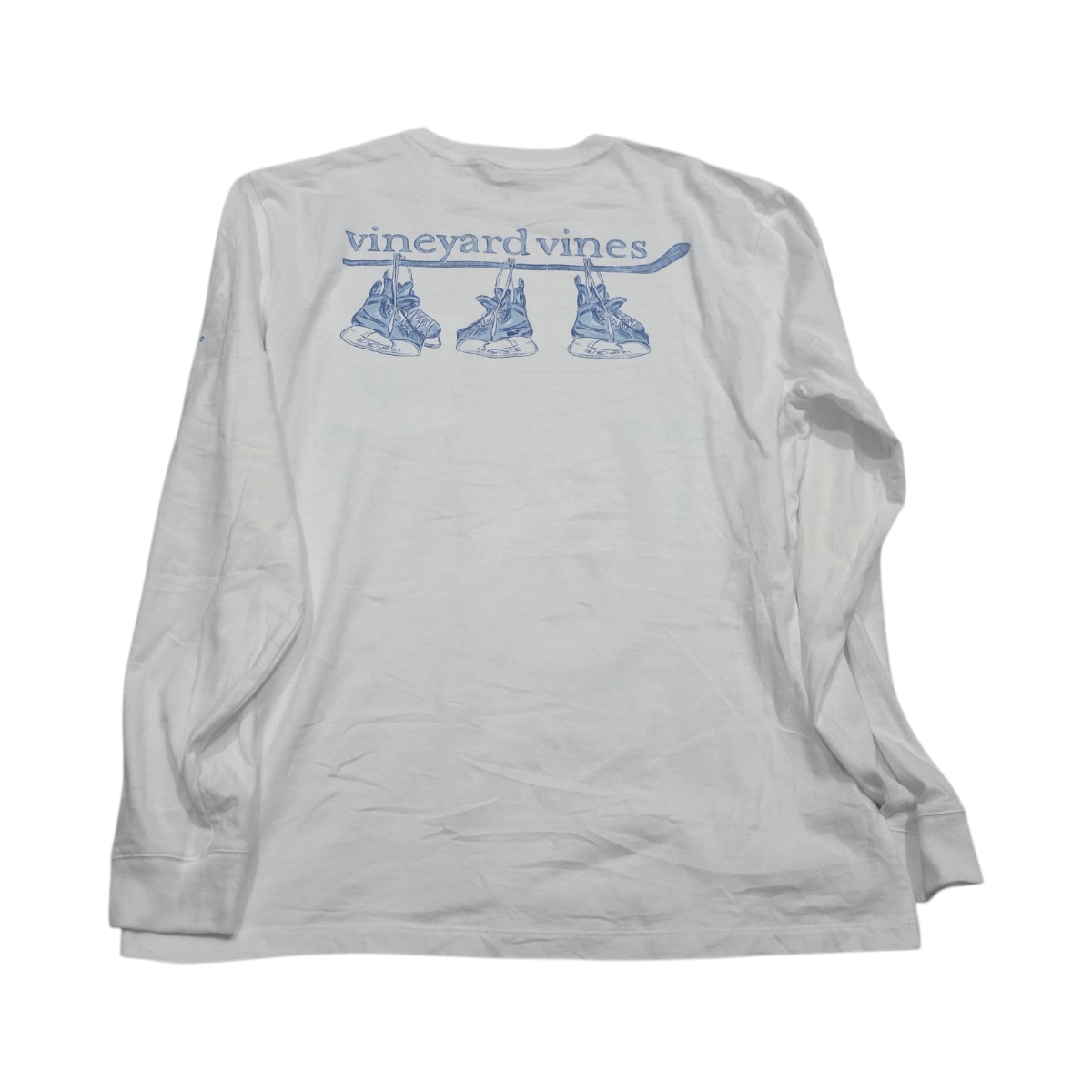 Playera Vineyard Vines Mediana M Blanca Patines Manga Larga
