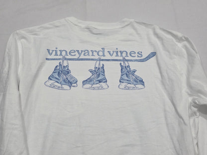Playera Vineyard Vines Mediana M Blanca Patines Manga Larga