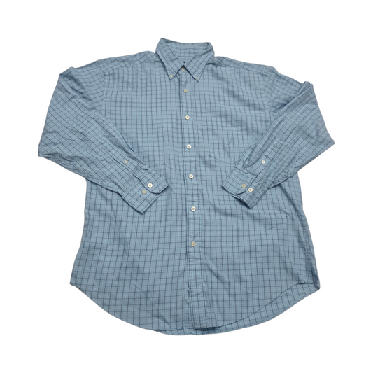 Camisa Nautica Grande L Cuadro Azul Claro