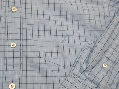 Camisa Nautica Grande L Cuadro Azul Claro