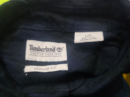Camisa Timberland Grande L Cuadro Azul Marino