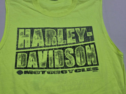 Playera Sin Mangas Harleydavidson Grande Verde Fosforescente