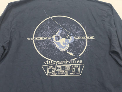 Playera Vineyard Vines Grande L Azul Deslavado Manga Larga