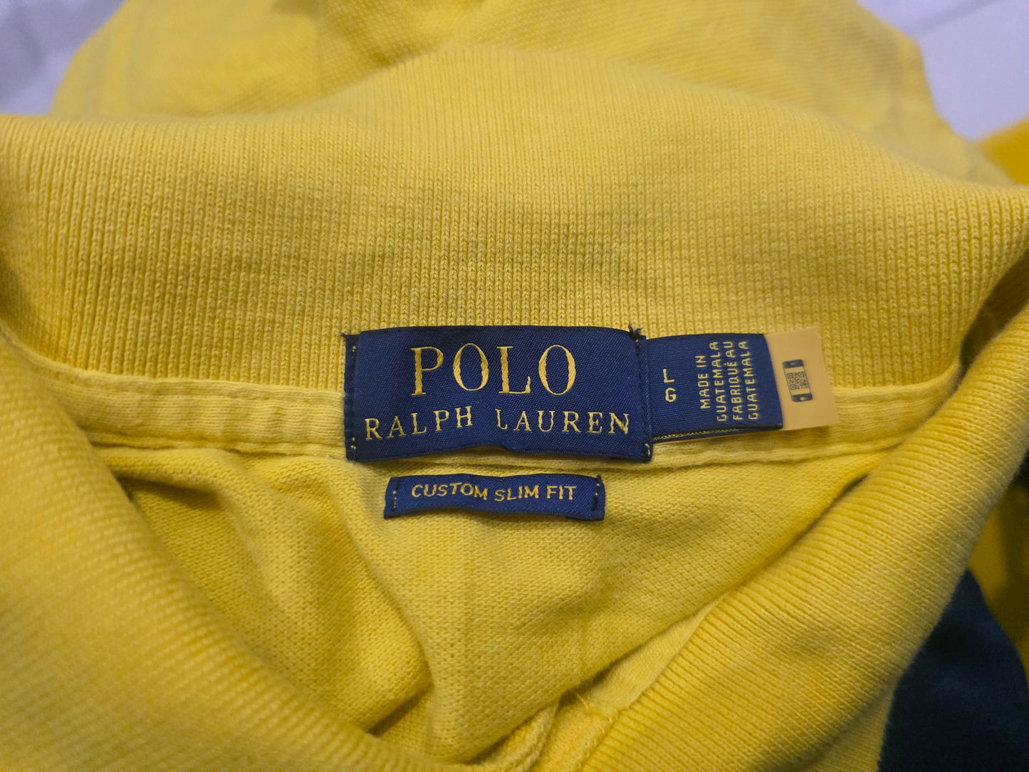 Playera Polo Ralph Lauren Grande Amarilla Pony Azul Custom S