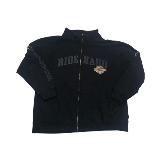 Sudadera Harley Davidson Ride Hard Grande L Negro Cierre