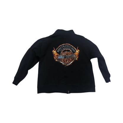 Sudadera Harley Davidson Ride Hard Grande L Negro Cierre