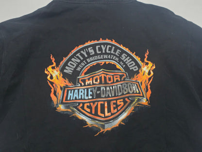 Sudadera Harley Davidson Ride Hard Grande L Negro Cierre