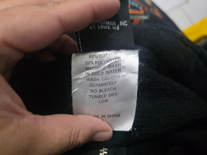 Sudadera Harley Davidson Ride Hard Grande L Negro Cierre
