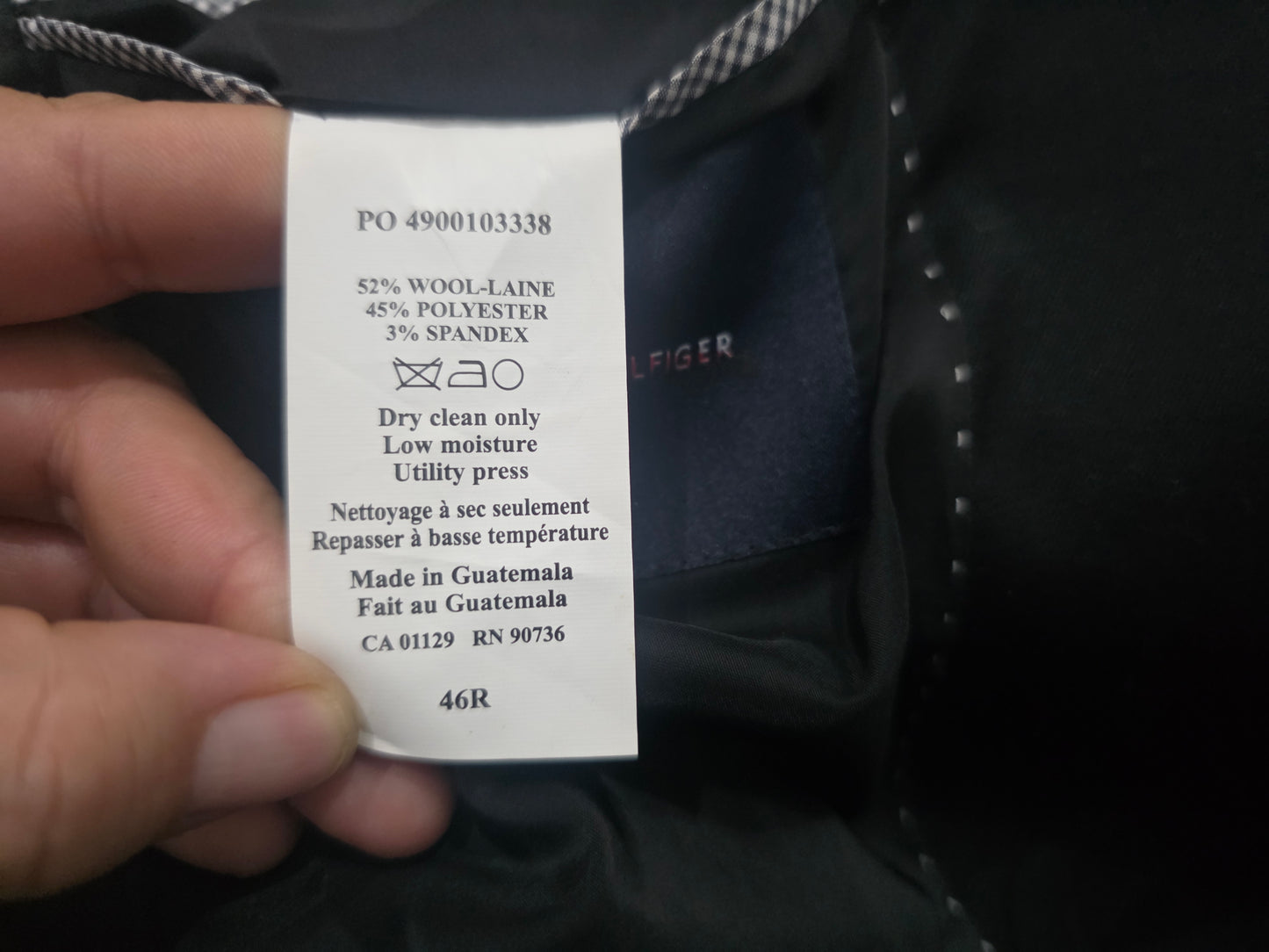 Saco Tommy Hilfiger 46r Negro