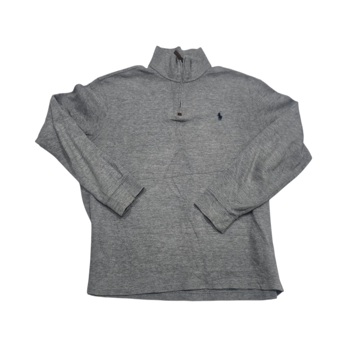 Sueter Ralph Lauren Grande L Gris Pony Azul
