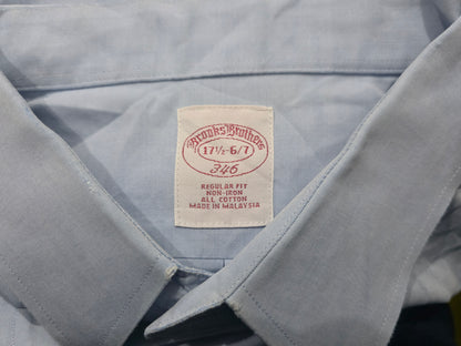 Camisa Regularfit Brooks Brothers Xgrande 17 1/2 Azul Claro