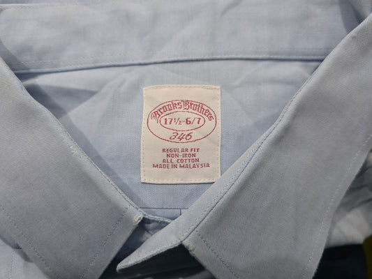 Camisa Regularfit Brooks Brothers Xgrande 17 1/2 Azul Claro