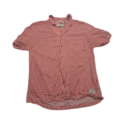 Camisa Scotch And Soda Xgrande Xl Naranja Blanco Lineas