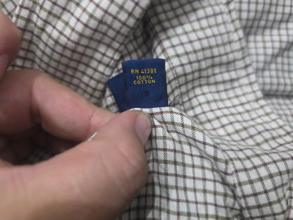 Camisa Ralph Lauren Xgrande Xl Cuadro Beige Pony Verde