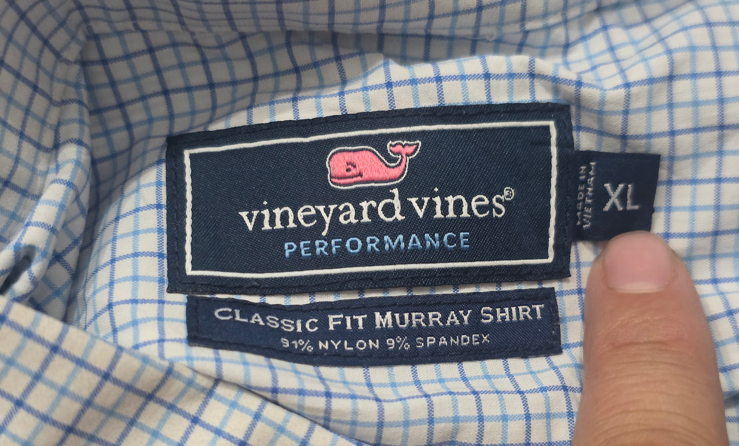 Camisa Classic Fit Performance Vineyard Vines Xl Cuadro Azul
