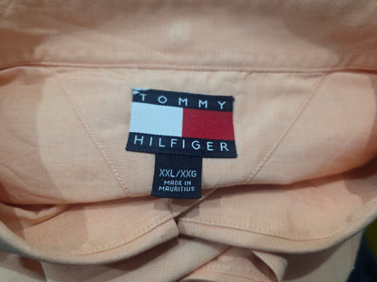 Camisa Tommy Hilfiger 2xl Cuadro Naranja