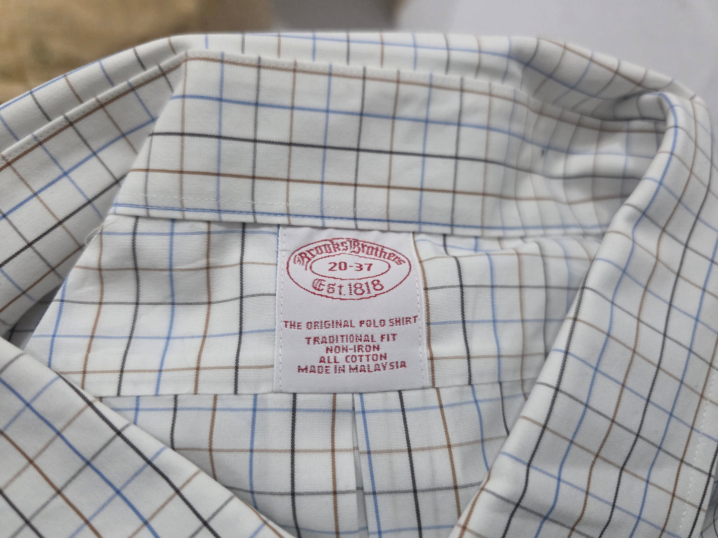 Camisa Tradicional Fit Brooks Brothers 4xl 20-37 Blanco