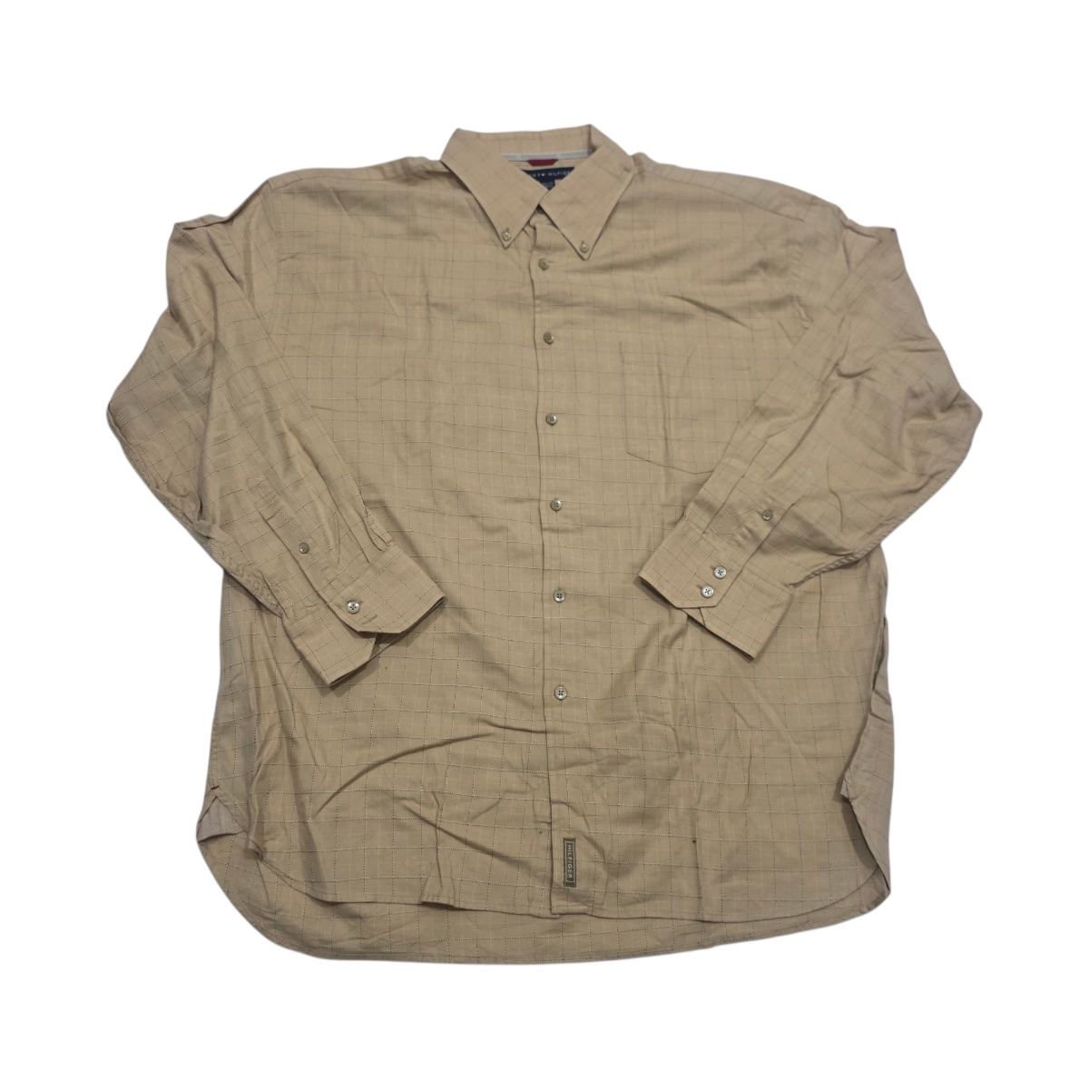 Camisa Tommy Hilfiger 2xl Cuadro Cafe