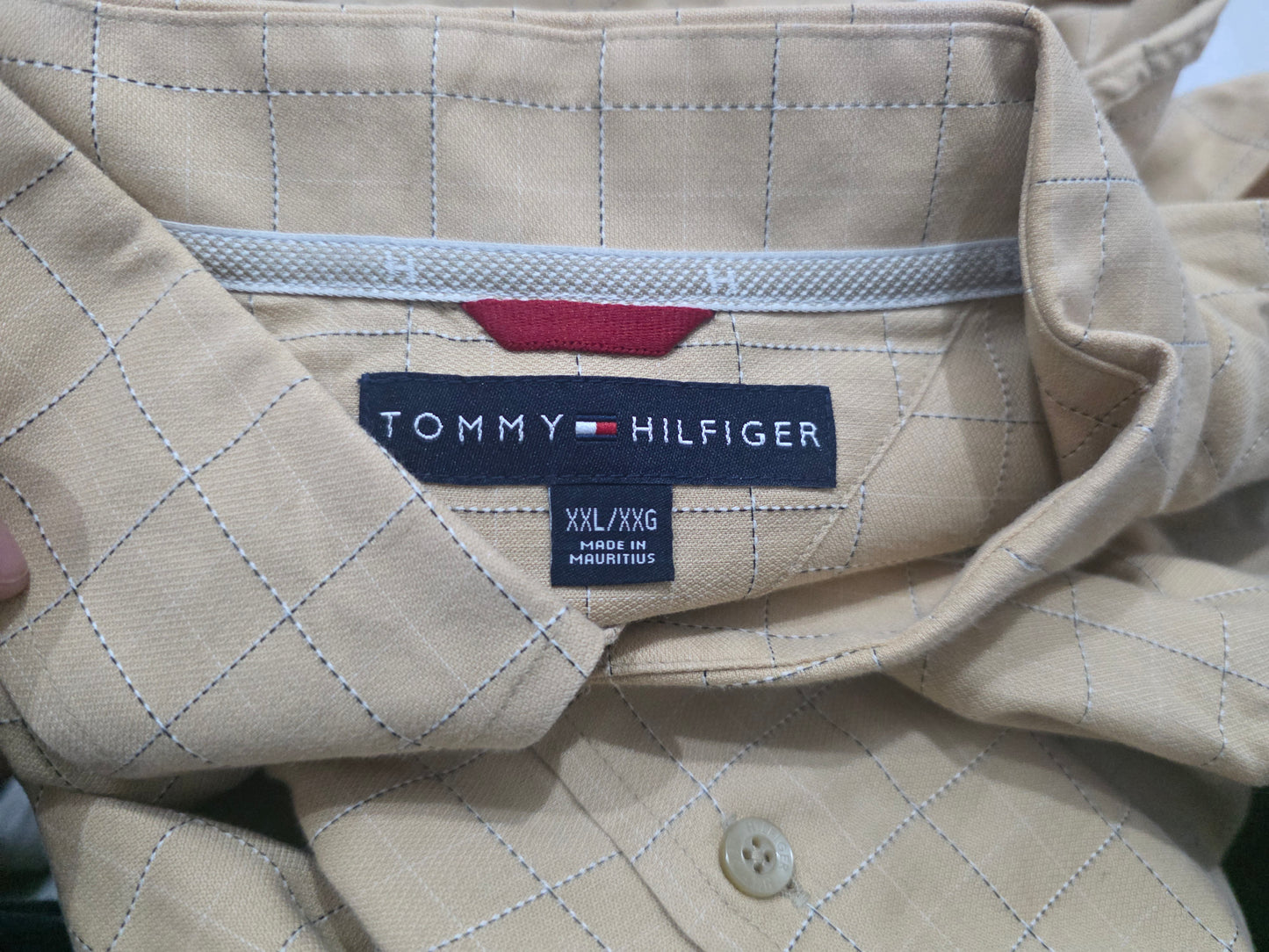 Camisa Tommy Hilfiger 2xl Cuadro Cafe