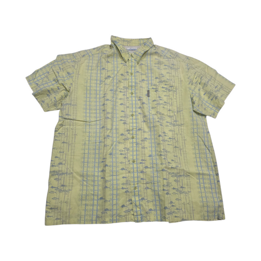 Camisa Manga Corta Columbia 2xl Amarillo Peces