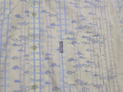 Camisa Manga Corta Columbia 2xl Amarillo Peces