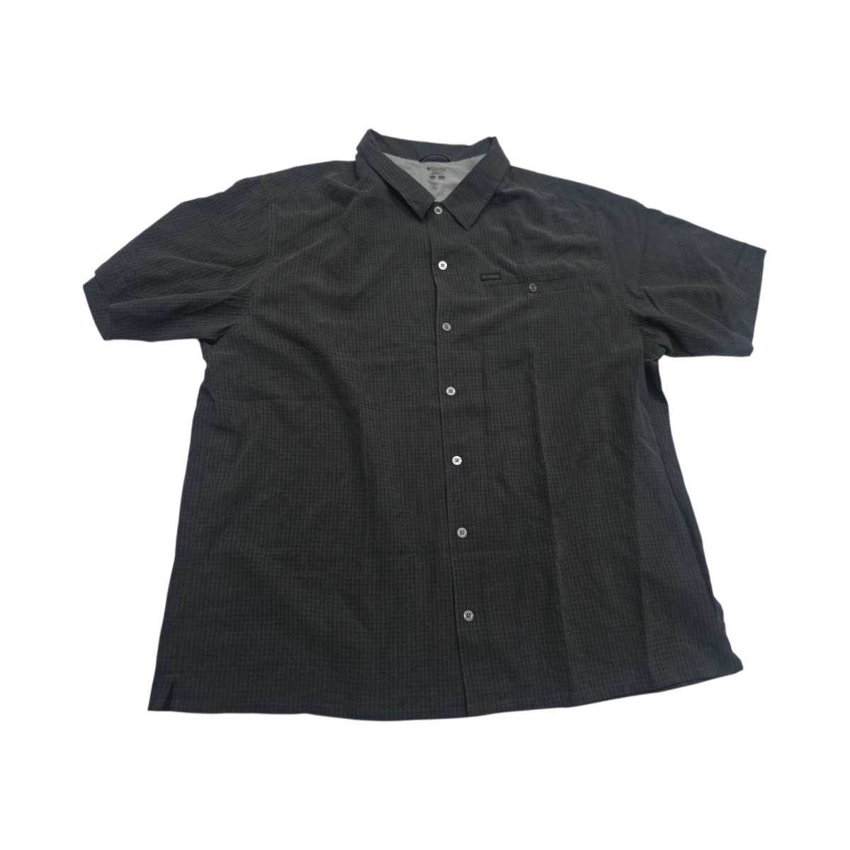 Camisa Manga Corta Columbia 2xl Gris Oscuro Cuadro